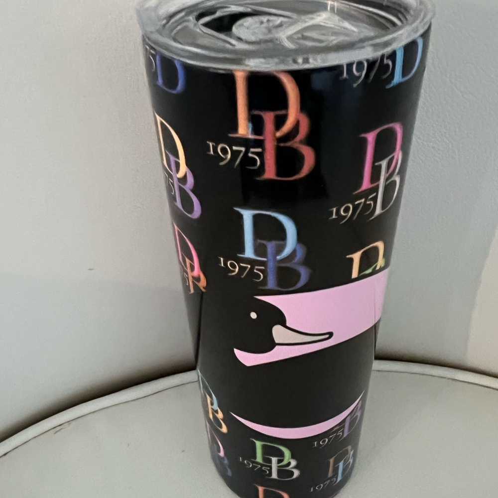 Tumbler with DB logo with Pink Duck.